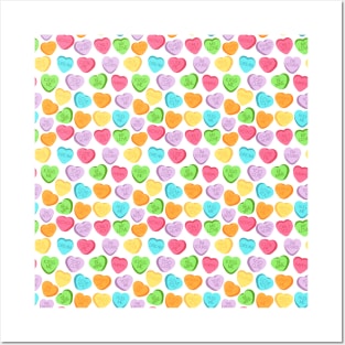 Endless Rainbow Candy Hearts Posters and Art